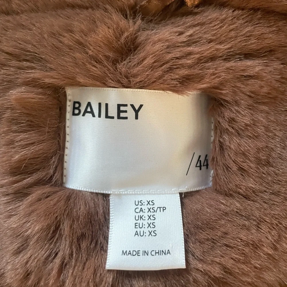 Bailey 44 Brown Faux Fur Jacket - Women’s size XS - Picture 3 of 5
